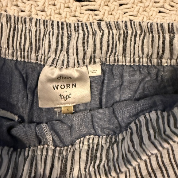 Striped Women's Shorts with Red Drawstring (Anthro) - Picture 2 of 2